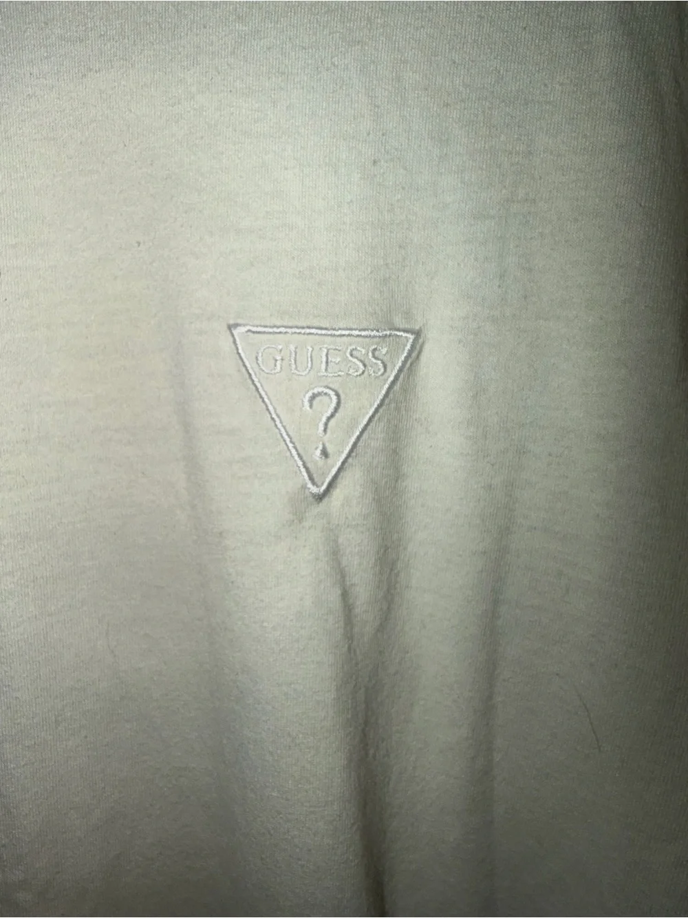 GUESS Men's Cream Short Sleeve Logo T-Shirt-Size large - Picture 3 of 6